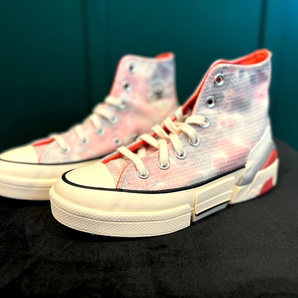 Converse Women's CPX 70 HIGH 'WASHED FLORAL' Egret/Terracotta Pink/Black